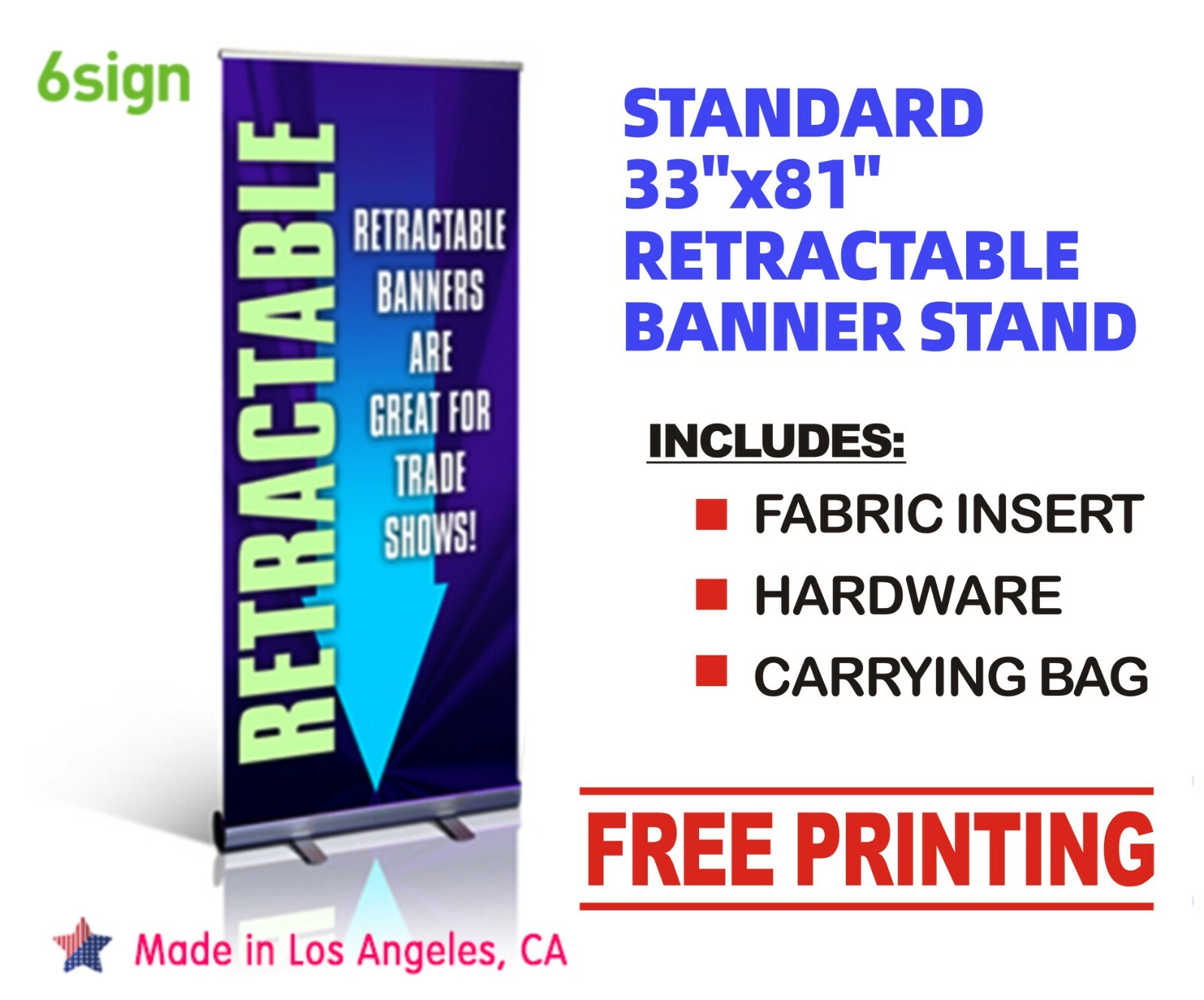 Customized Retractable Banner, Full Color Design with Stand and Travel case
