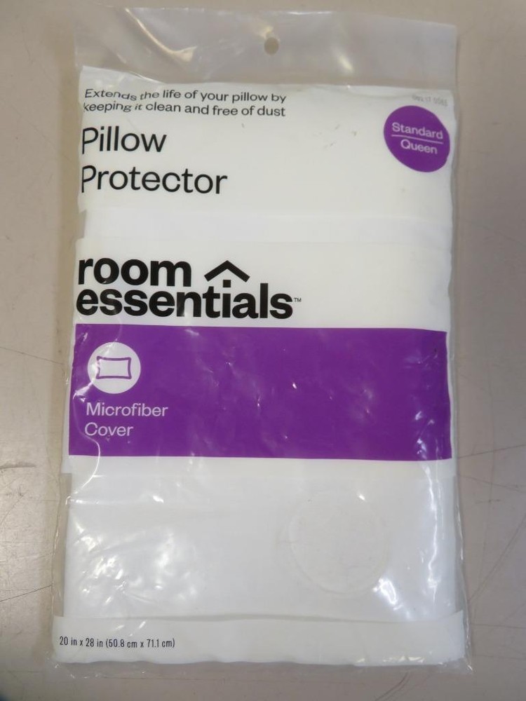 Pillow Protector Room Essentials White Microfiber Cover Standard/Queen 20" x 28"