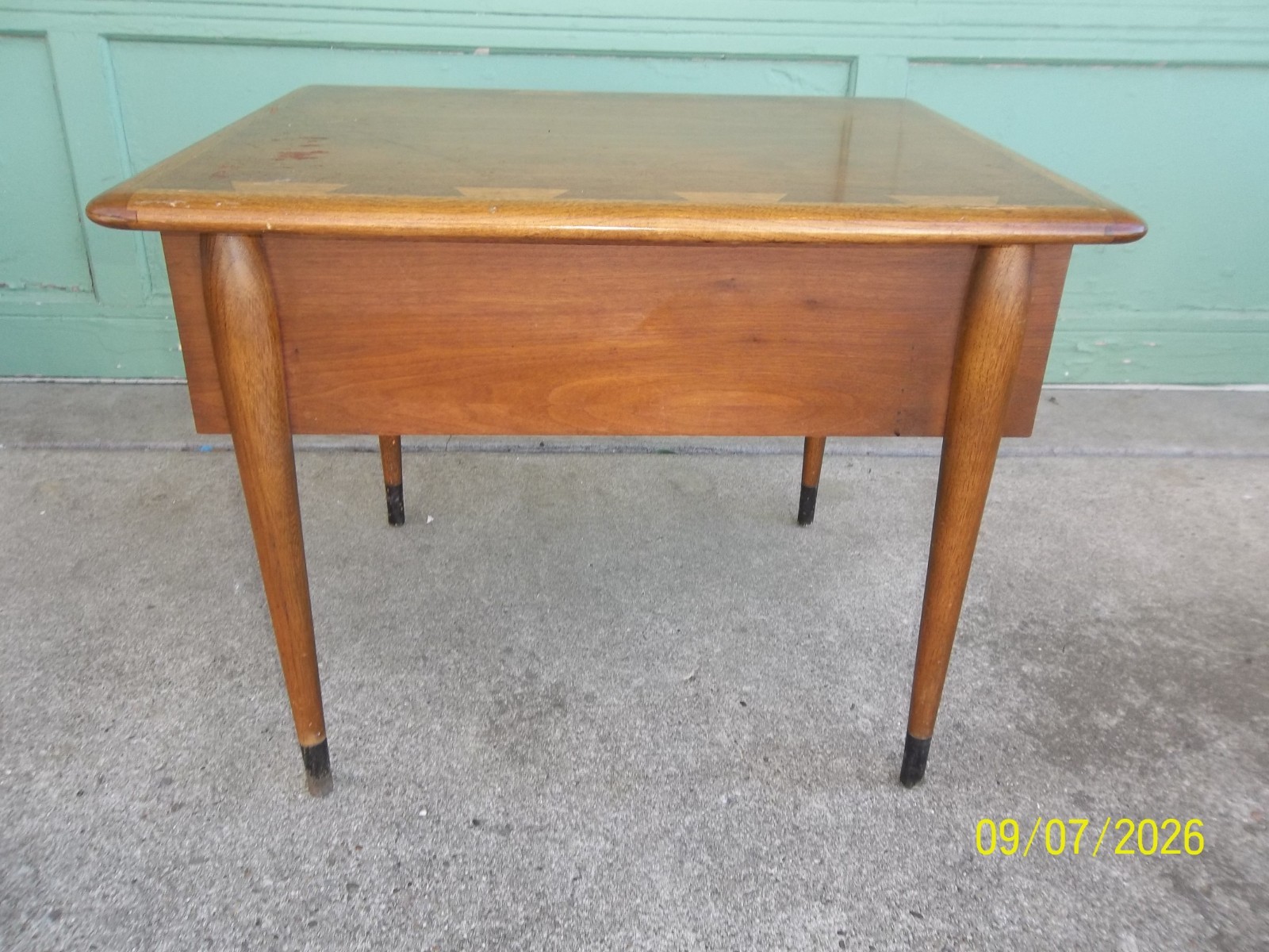 Vintage Lane Acclaim Andre Bus Mid Century MCM End Table with Drawer