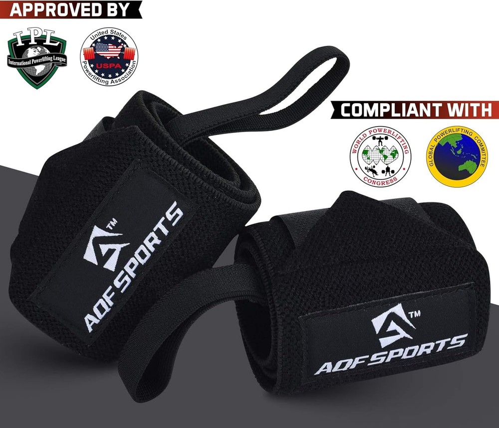 Moisture-Wicking 18" Wrist Support Wraps for Powerlifting & Strength Training