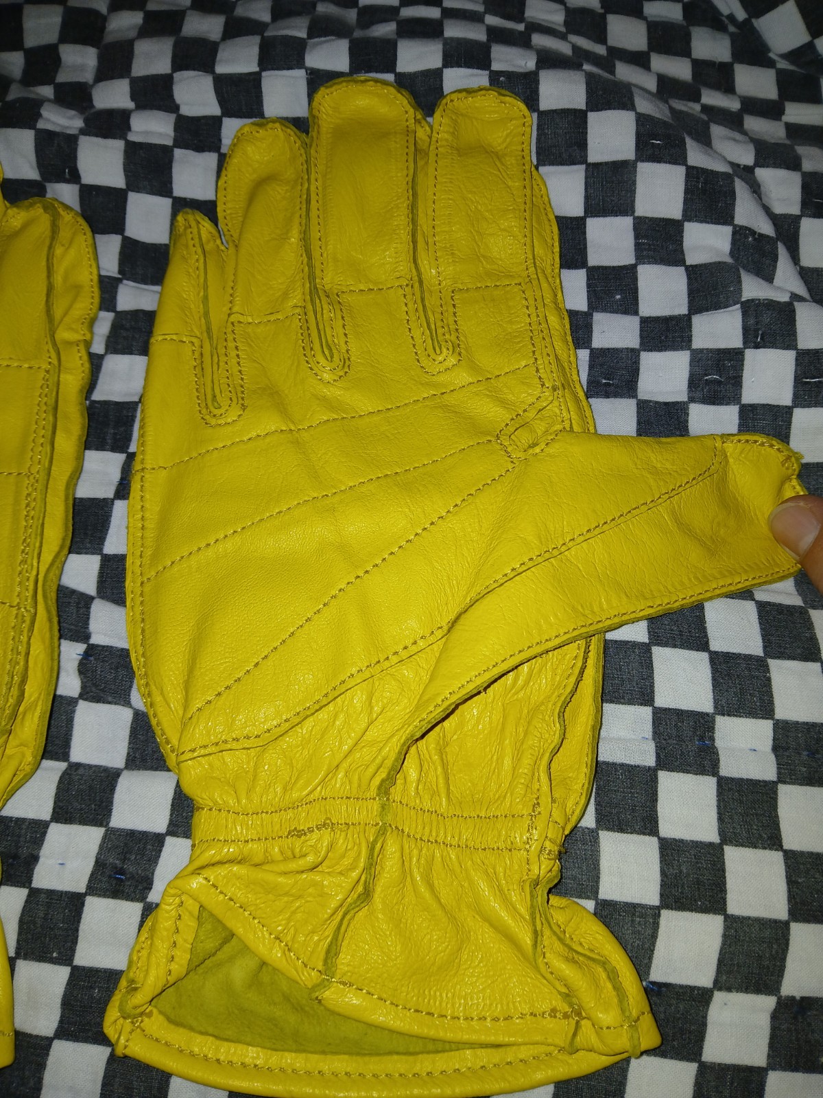 Vintage Mx Gloves Trac-Pro. Yellow / Blue Size XL Motocross, Motorcycle
