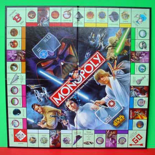 2005 Star Wars Monopoly Saga Edition Replacement Property Game Board