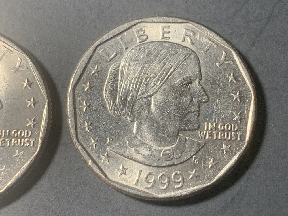 (2) 1999 P Susan B Anthony Dollar Coins