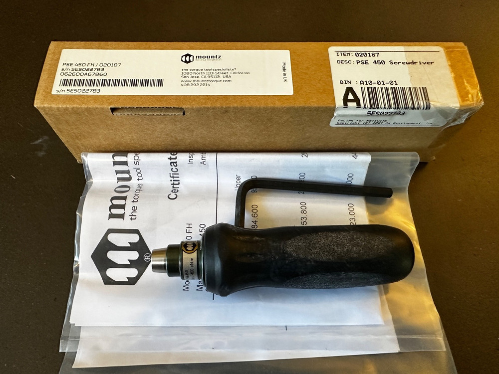 MOUNTZ Adjustable Torque Screwdriver PSE-450 FH 40 lb.in