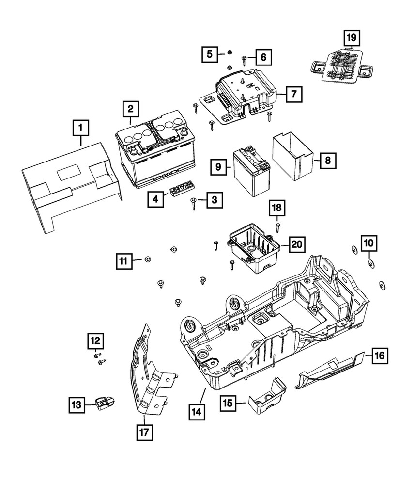 Genuine Mopar Battery Shield 68307803AC