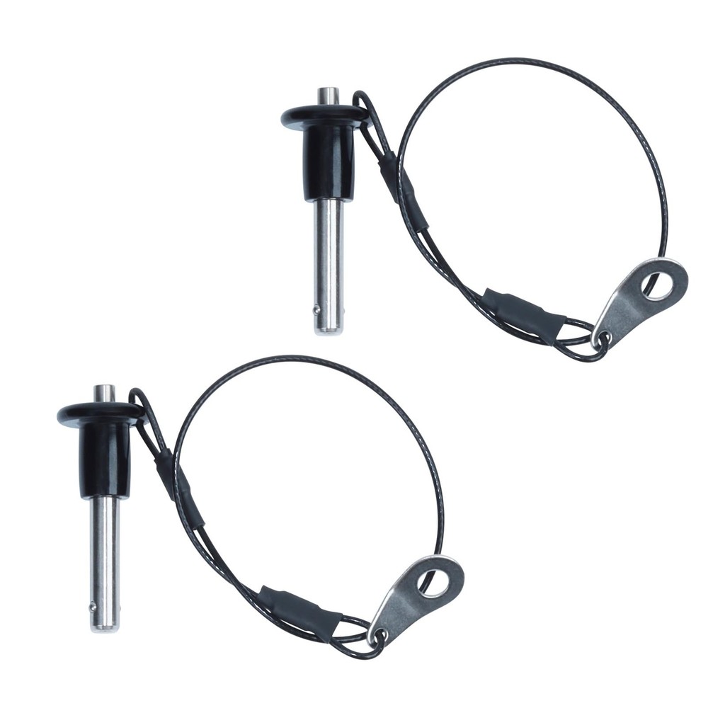 2 PCS Quick Release Ball Locking Pins 3/8x2 Inch Push Button Latch Silver