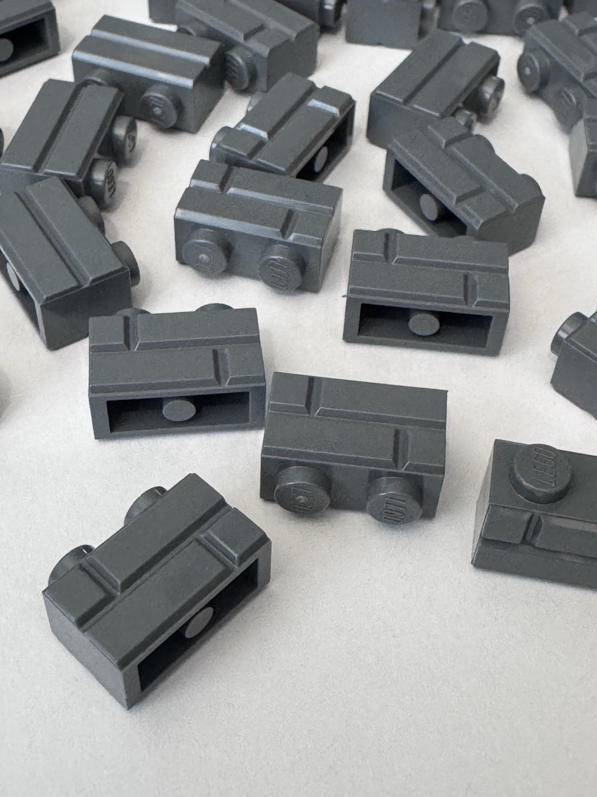 LOT 100 BRAND NEW LEGO 1x2 DARK GRAY BRICK WALL MASONRY CASTLE STONE