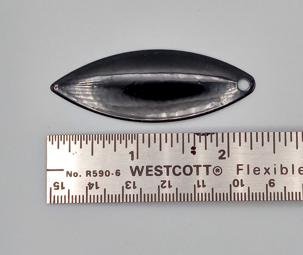 10 pak Willow Spinner Blades - Black - size #4.5 (2 3/8”)