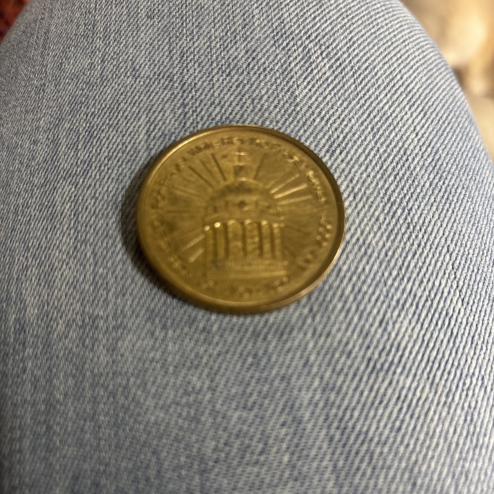 REV. IKE Prayer Tower Prosperity Coin "Prayer Changes Things" Gold Collectible