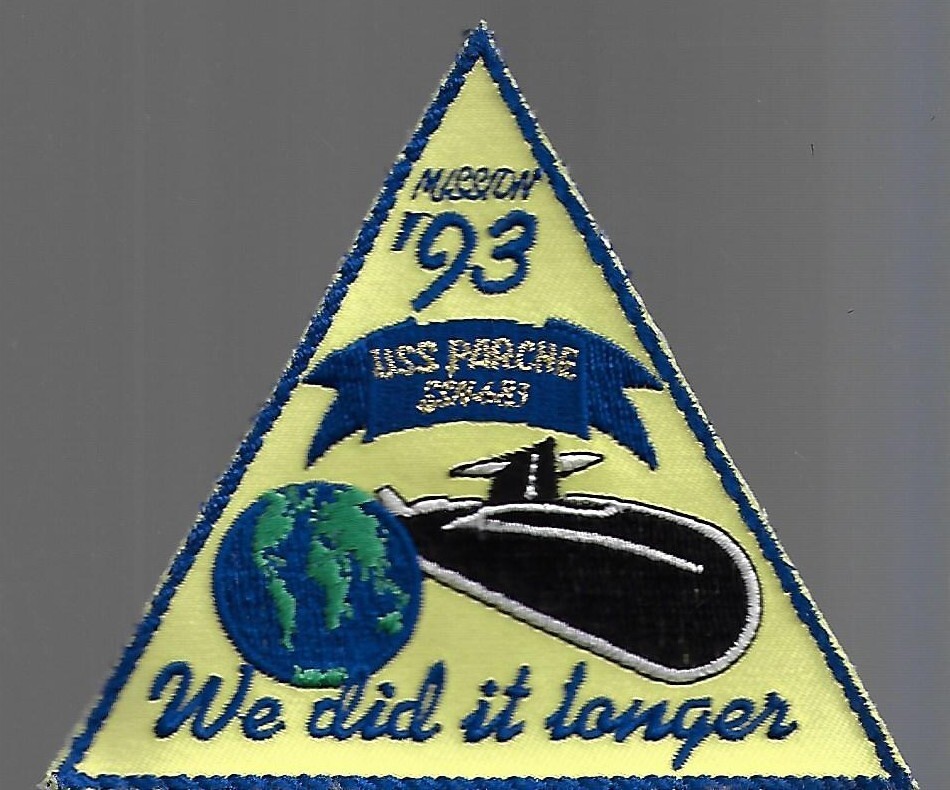 USS Parche SSN-681 Mission '93 Cloth Patch