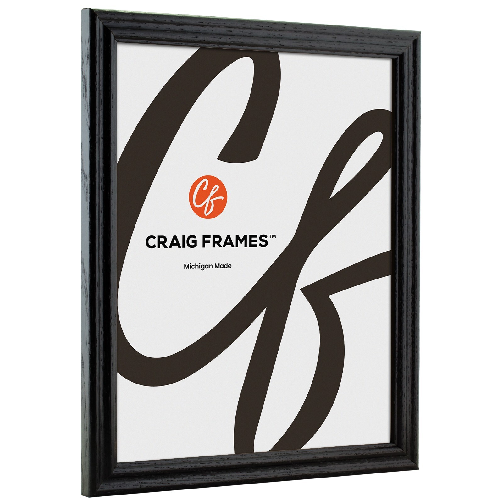 .75" Traditional Gloss Black Wood Picture Frames & Poster Frames, Common Sizes