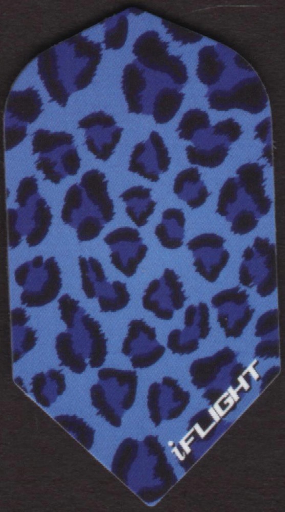 Blue Leopard Slim Dart Flights: 3 per set