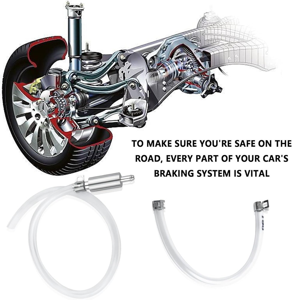 Durable Aluminum Brake Bleeder Kit with Rubber Hoses - Essential Auto Accessory