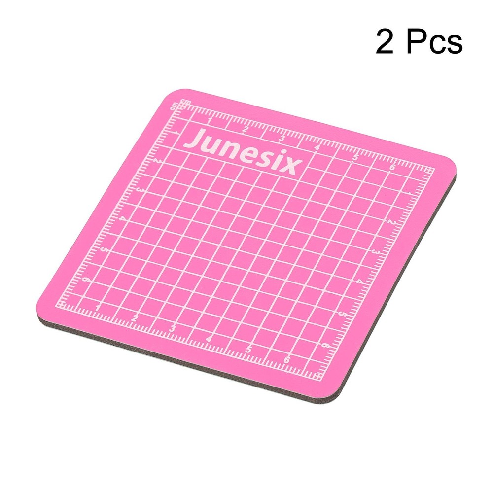 3.1" x 3.1" Cutting Mat 2pcs Rotating Fabric Mat Pink