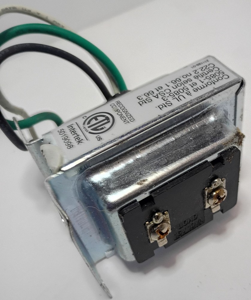 Electrical step-down transformer used to power low-voltage devices doorbell