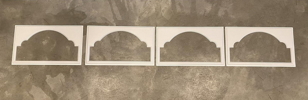 Cathedral Short Panel Replacement Decorative Inserts - White 18.5" X 11" Mullion