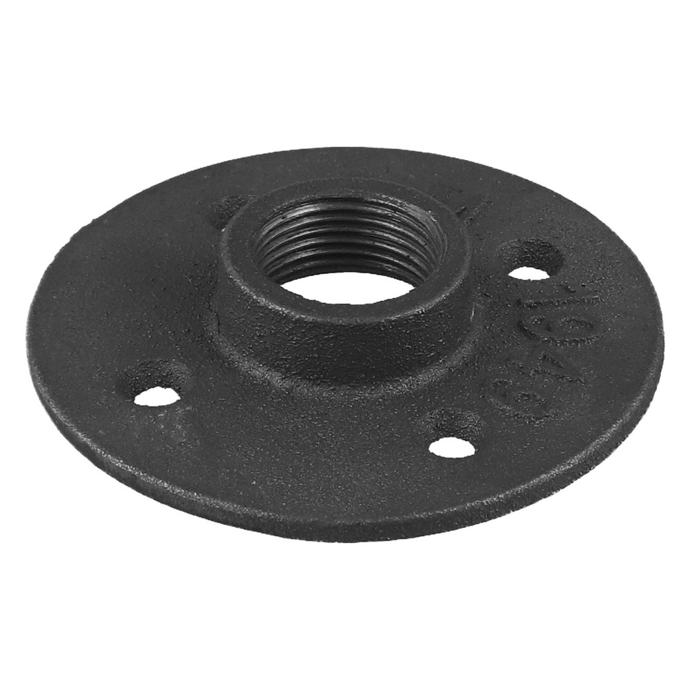 34 Black Iron Pipe Flange 2 Pack with Threaded H for Easy Installation