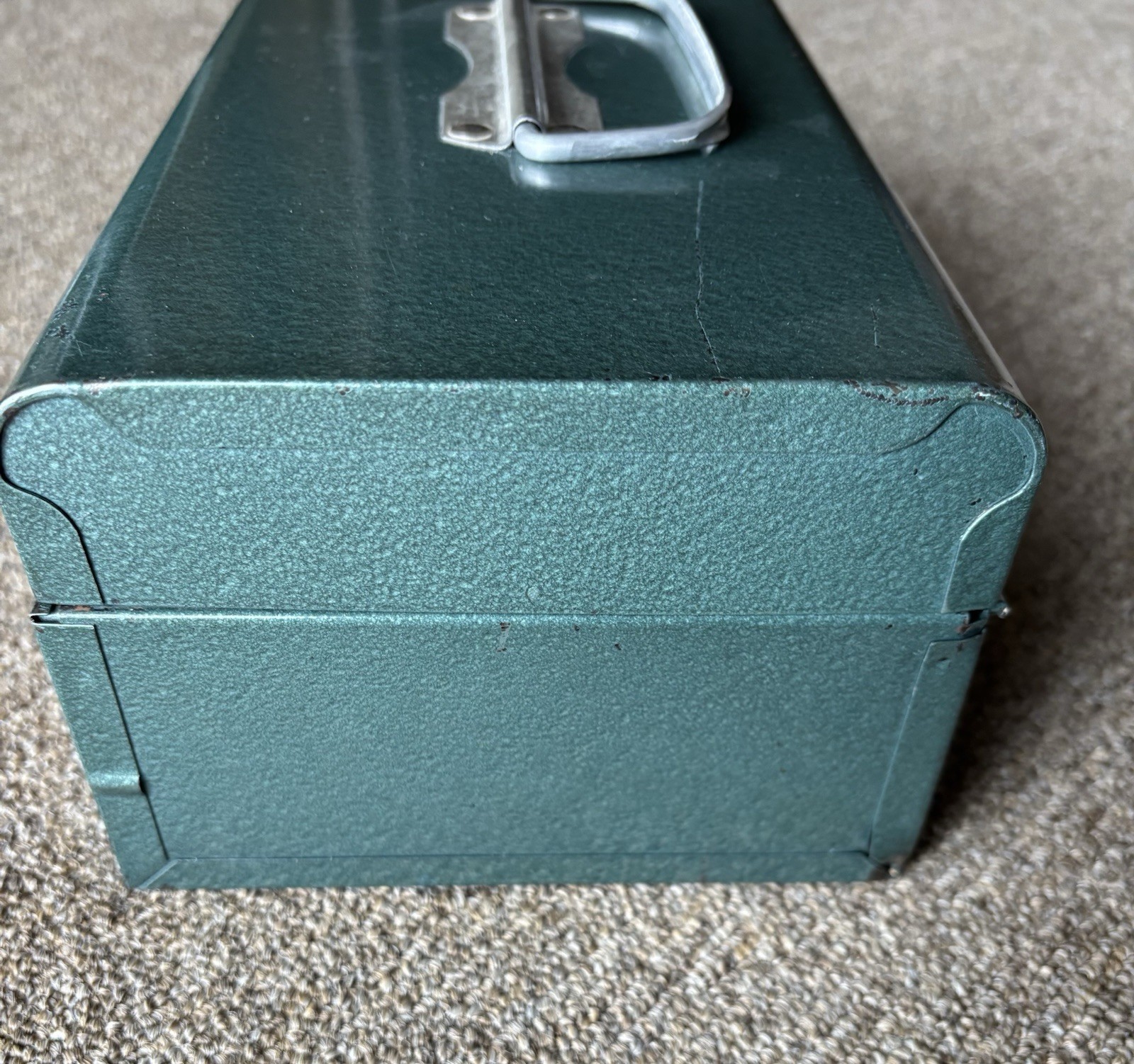 Vintage Green Metal Wards Master Quality 5 Drawer Tackle Box/Cash, Change Tray