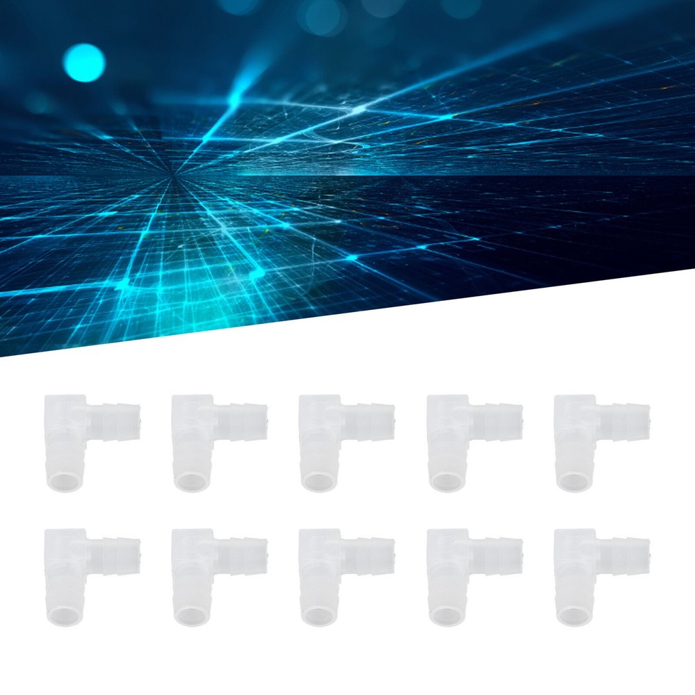 10Pcs Elbow Hose Barb Plastic Fitting 90 Degree Equal Barbed Joint Adapter L