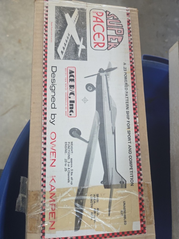 Ace Super Pacer Rc Pattern Ship Kit Nib