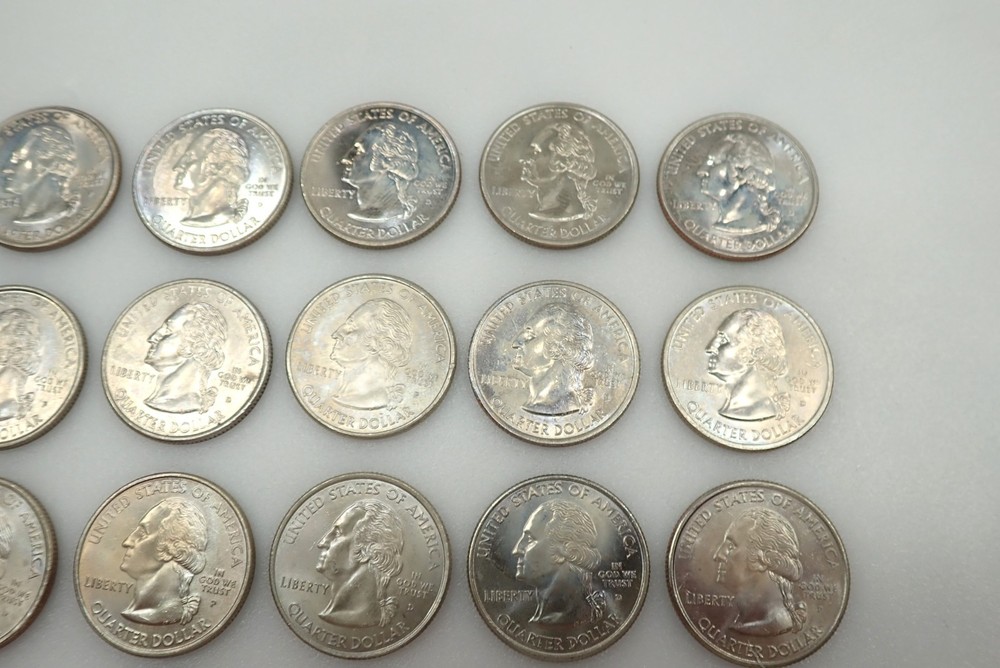25 Colorized US State Quarters Collection Painted Statehood Quarters Set