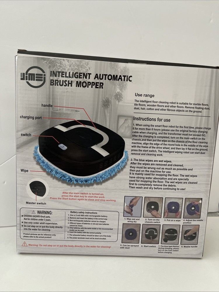 Intelligent Automatic Brush Mopper. Fully Automatic And Quiet New