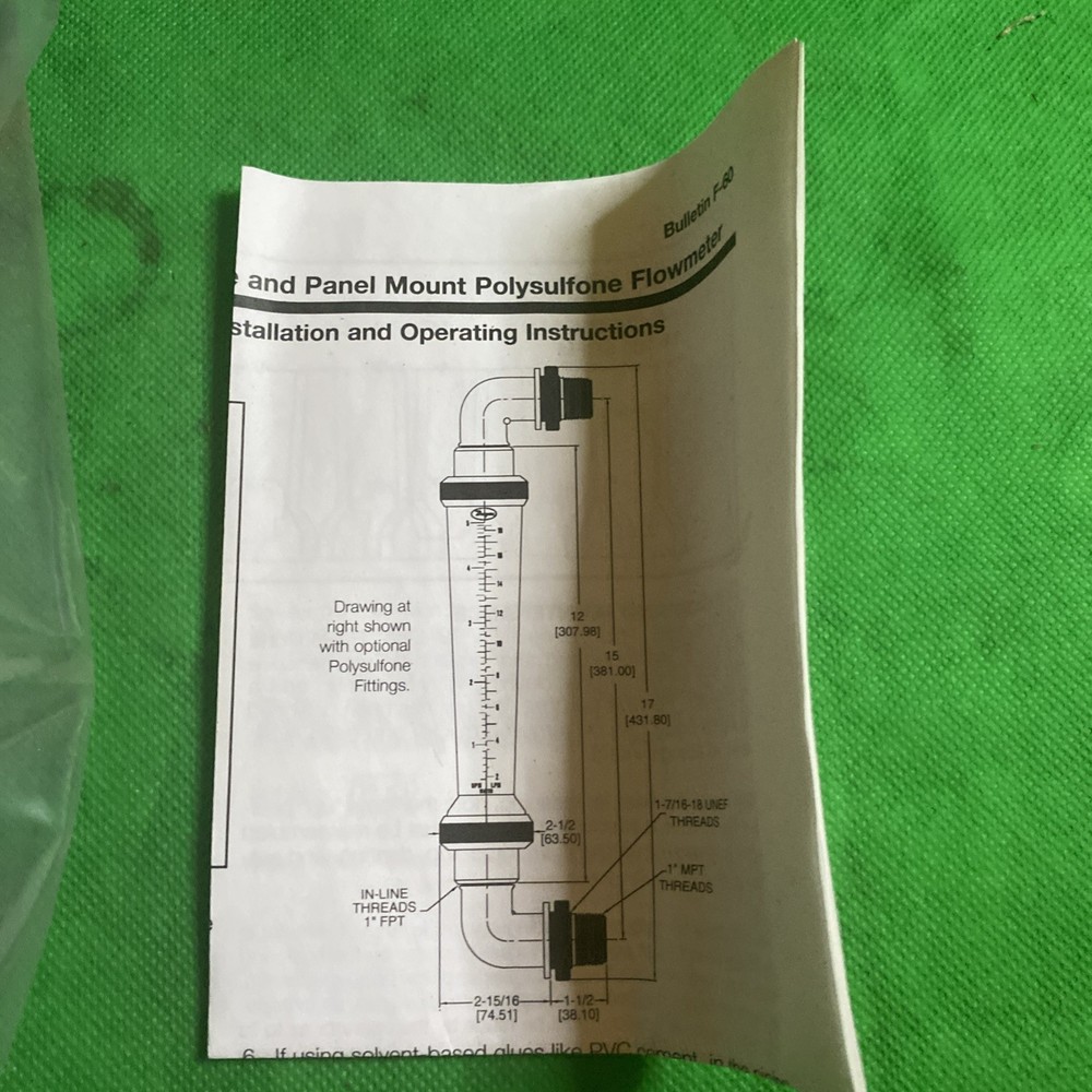 Dwyer Model UV-D112 Flowmeter