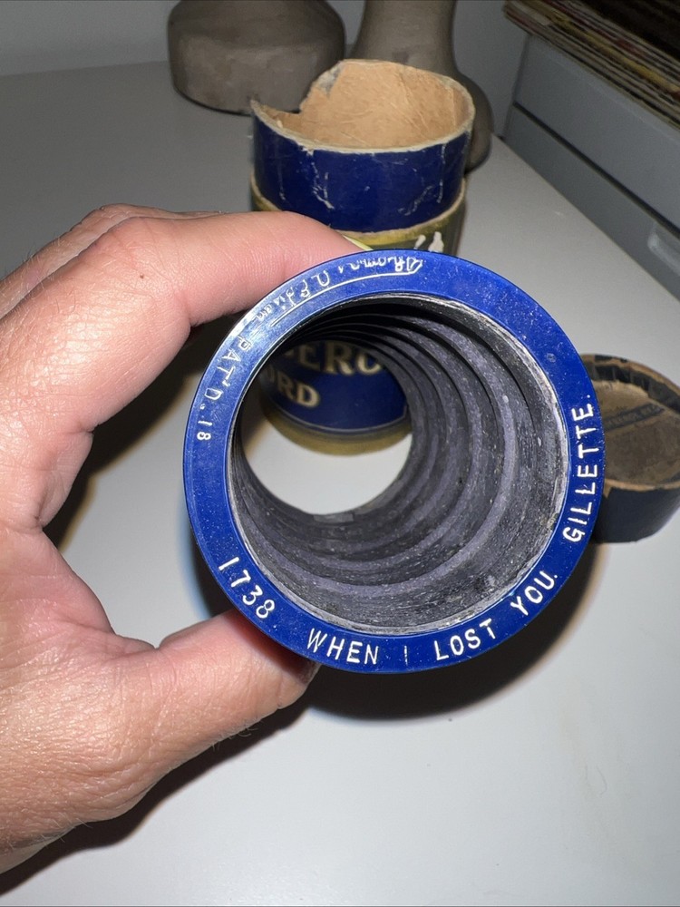 Edison Blue Amber Record When I Lost You Gillette