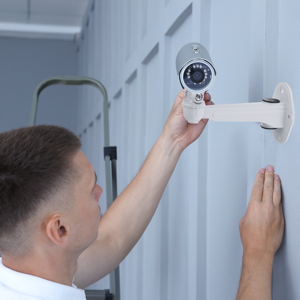 Security Camera Mounting 7.4" Universal CCTV Bracket Aluminum Alloy White