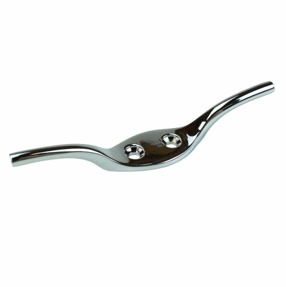 Solid Brass 3.75” Line Cleat, Window Shade Blind Cord Holder, Polished Chrome