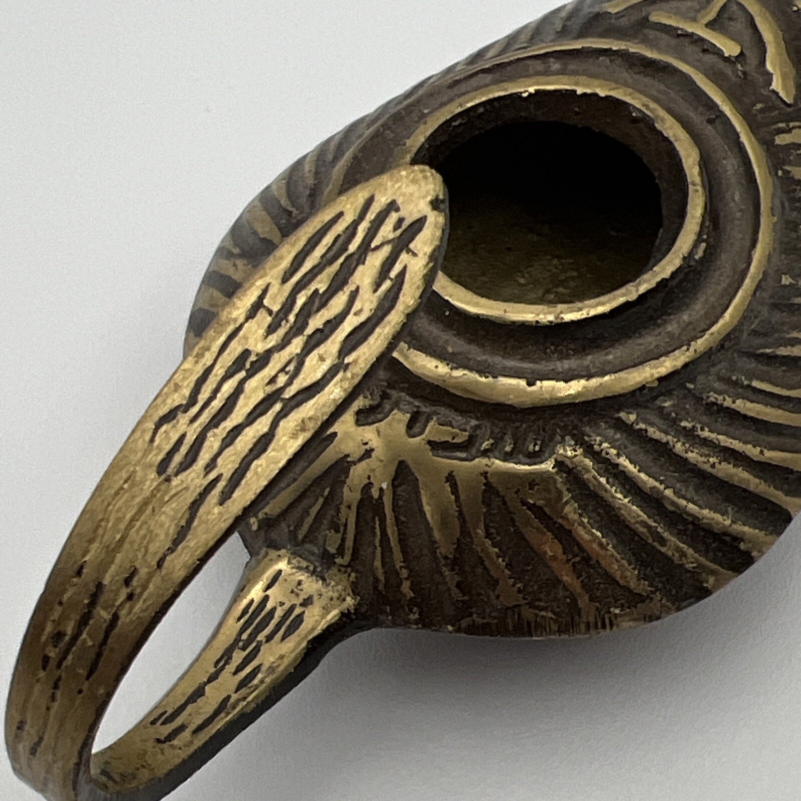 Vtg Brass Etched Incense Burner Holder Jerusalem Metal Decor Ornate