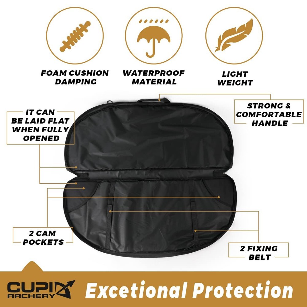 Compound Bow Case Soft Lightweight Bow Bag With Arrow Pocket,40 in Inside Length