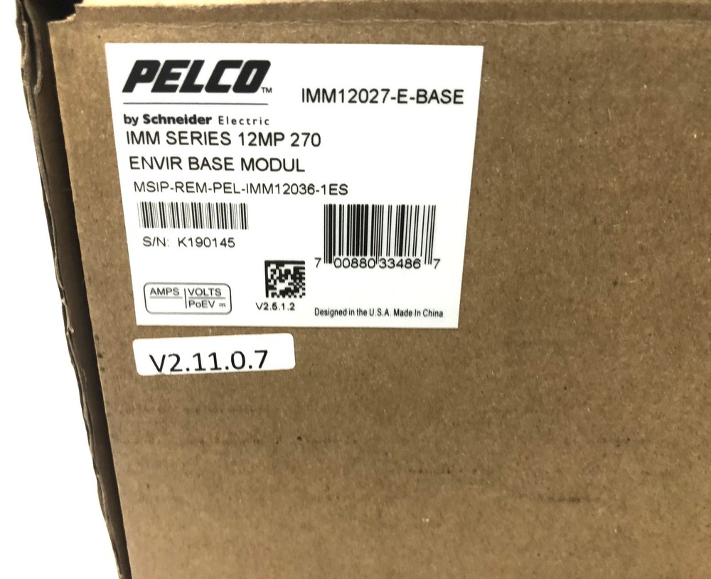 NEW PELCO IMM12027-E-Base IMM 12MP 270° Panoramic Security Camera Base Module