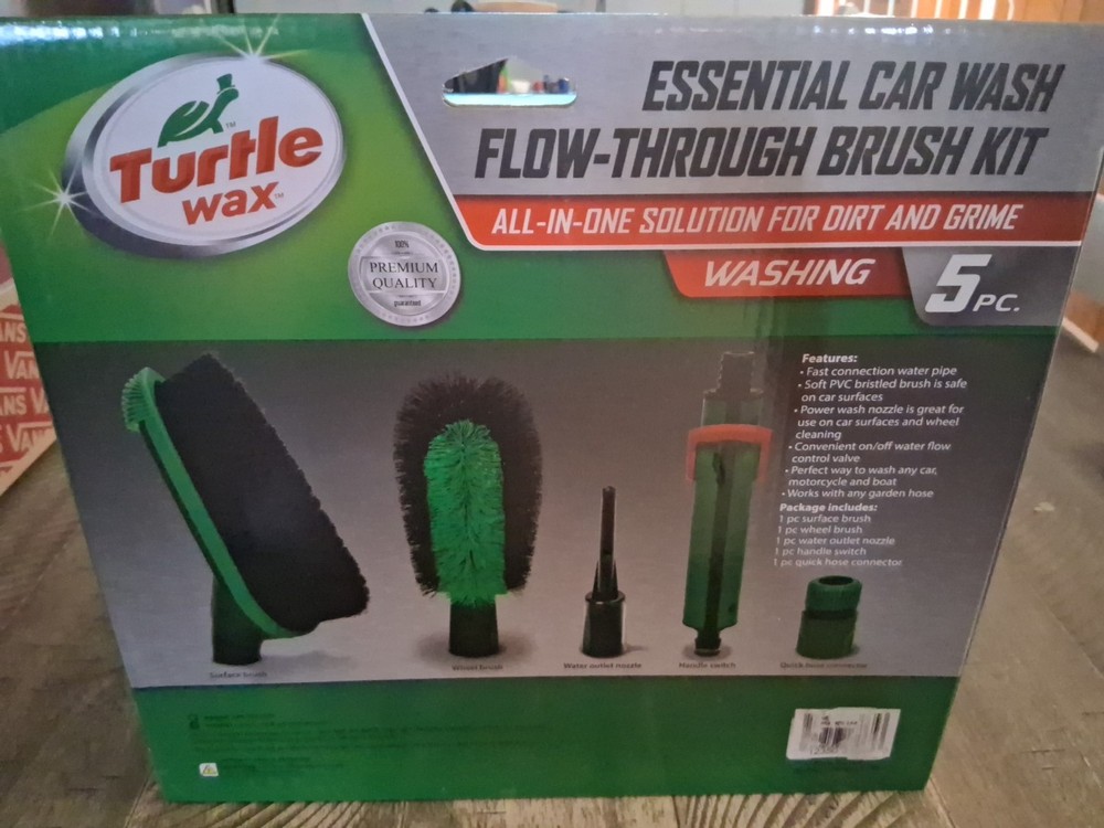 Turtle Wax, 5 Piece Essential Car Wash Flow- Throw Brush Kit