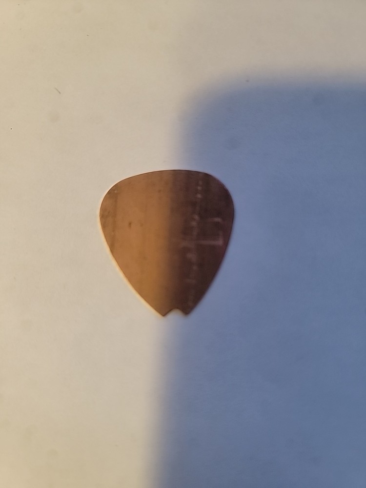 Kurt cobain in utero Type Steve Albini Handmade  Copper guitar pick .010 Thin
