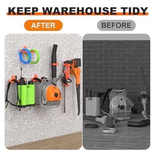 Backpack Blower Rack, Heavy Duty Anti-Scratch Leaf Blower Hanger with 1 Pack