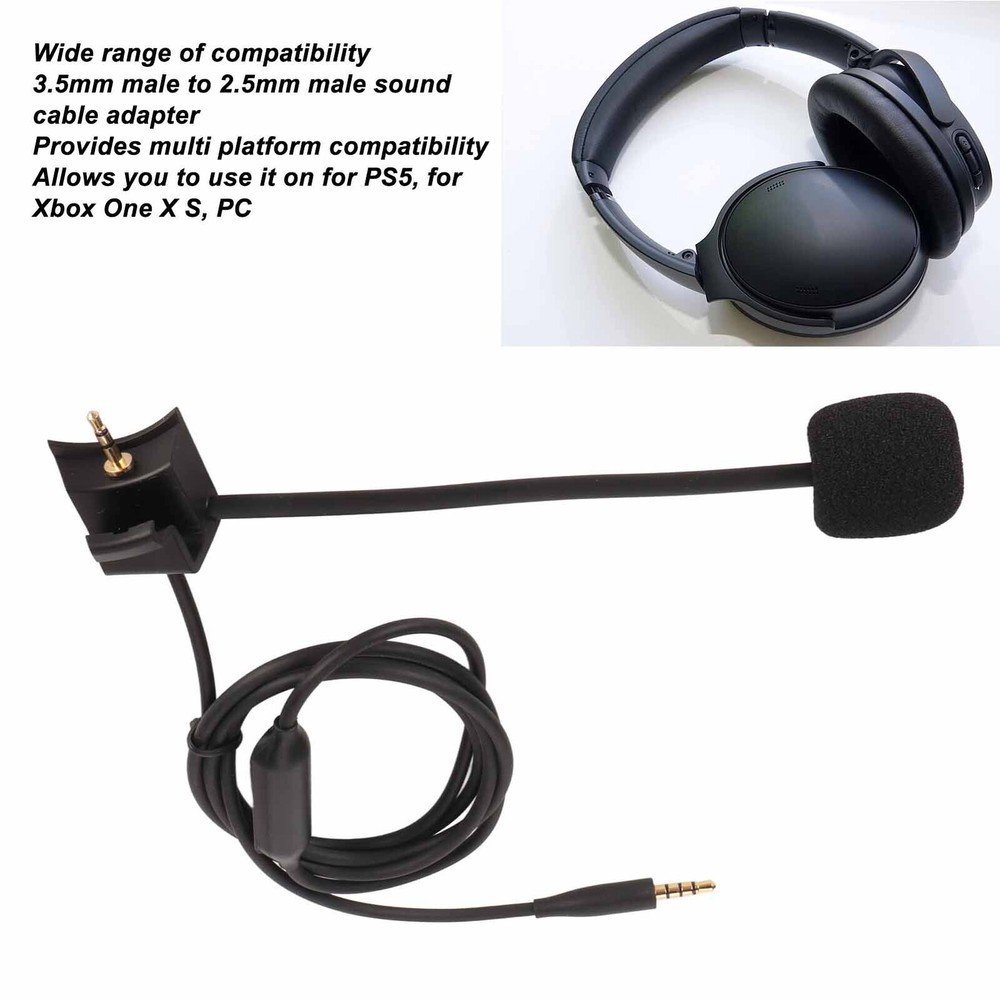 Boom Mic Cable Professional Noise Reduction Replacement Headphone Boom
