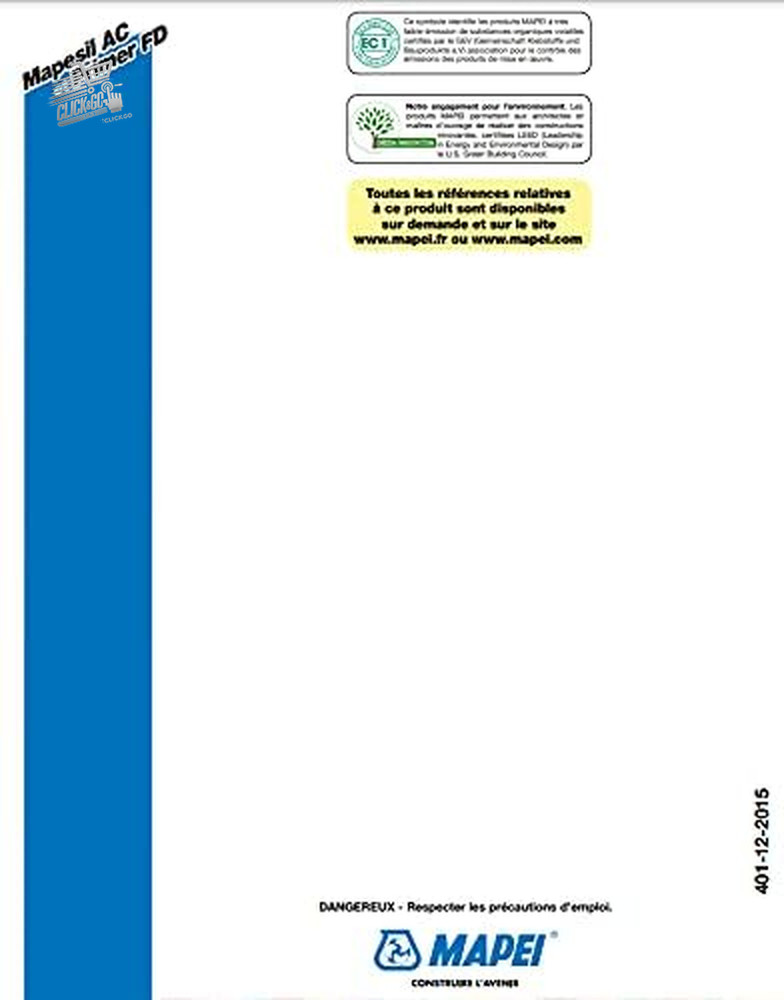 Mapesil, resistant silicone sealant, does not deform