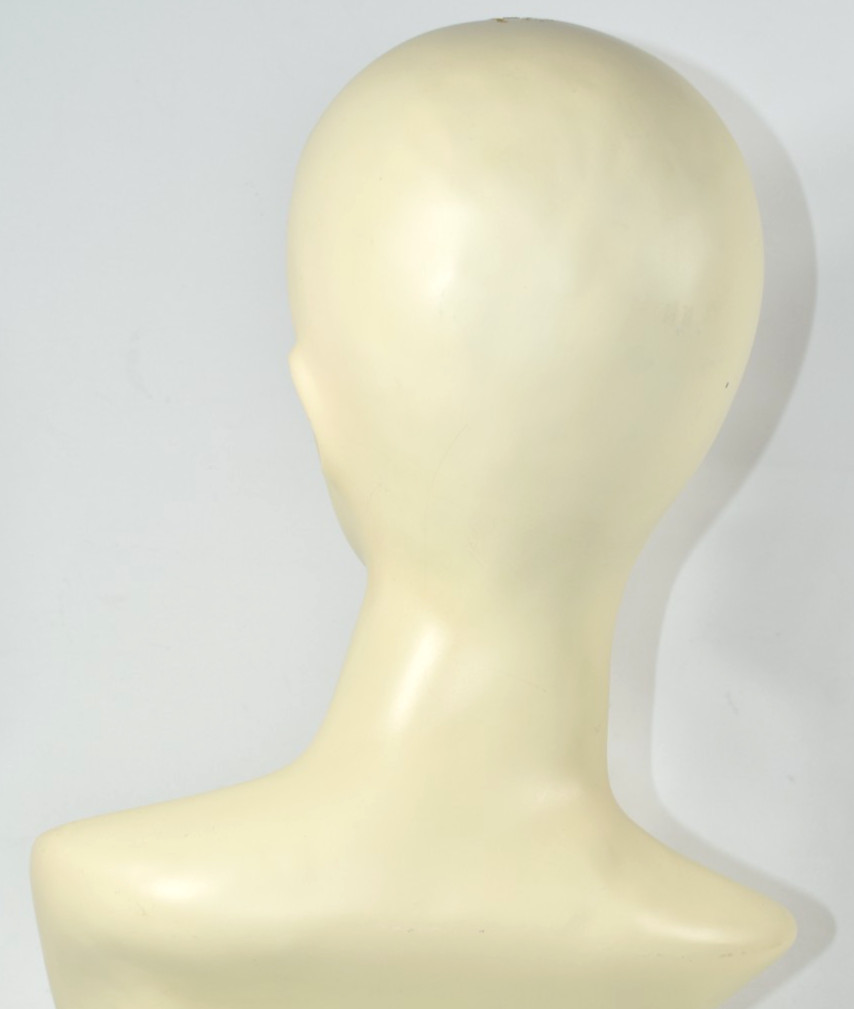 Vintage Mannequin Woman Wig Hat Display Head Bust Painted Makeup Beverly Johnson