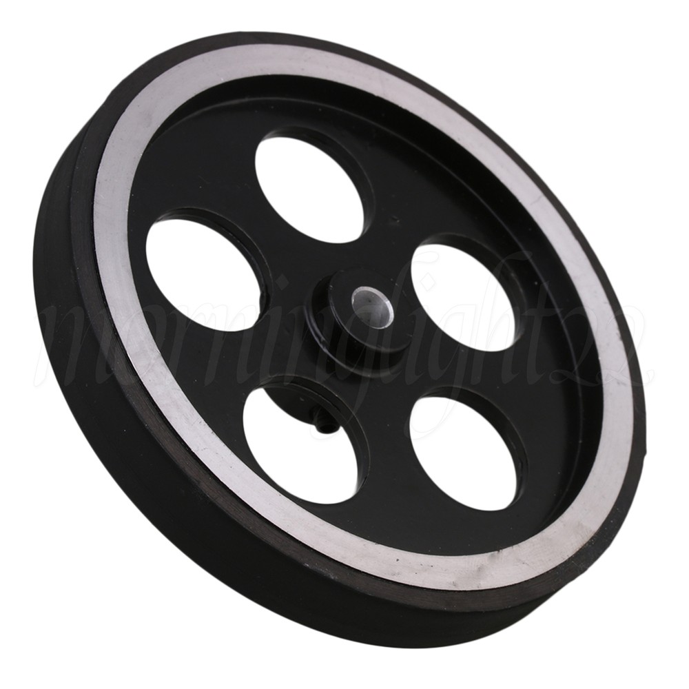 Silver+Black Encoder Wheel 300*6mm Rubber+Aluminium