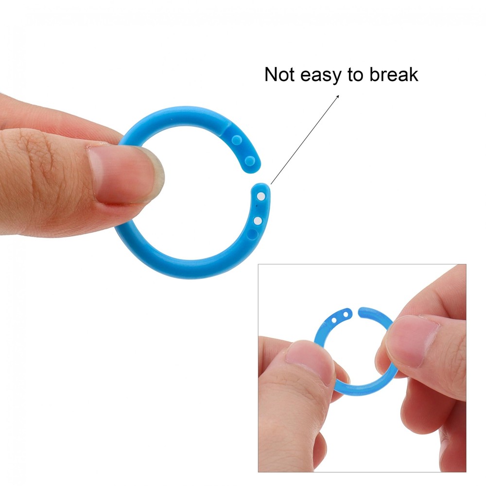 140pcs 20mm Plastic Binder Rings for Cards / Document Stack / Office Use