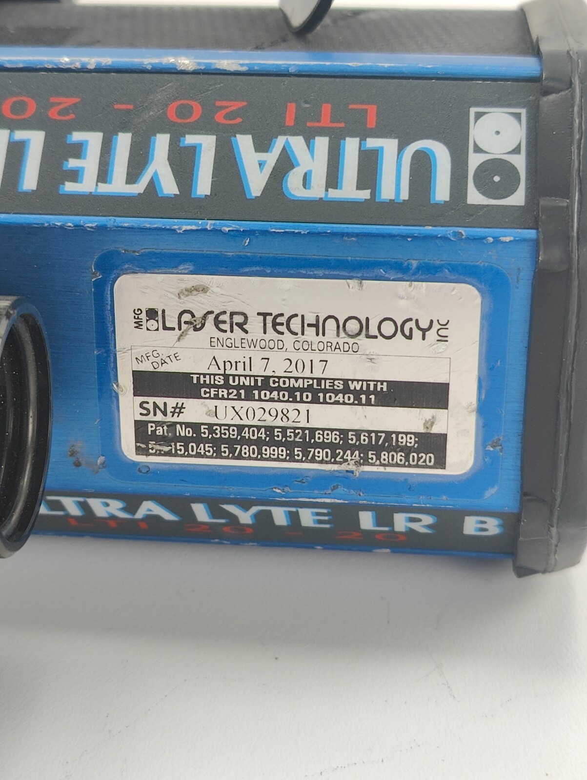 Laser Technology LTI 20-20 Ultra Lyte LR B Speed Gun w/case KM/HR VERSION