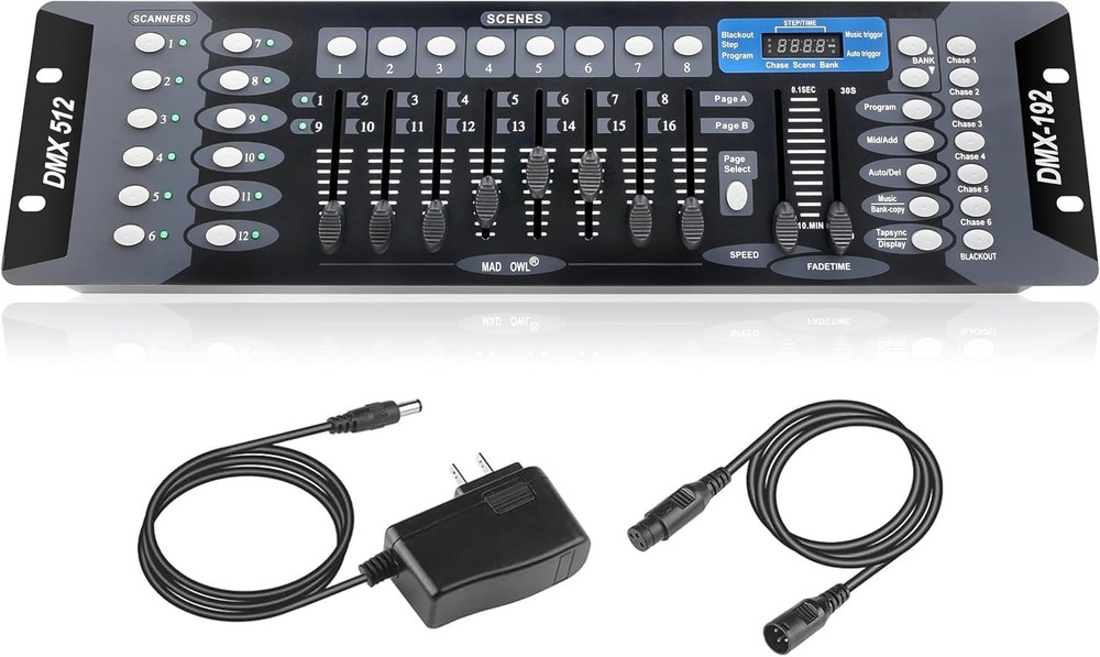DMX512 Light Controller 192 Ch with Cables