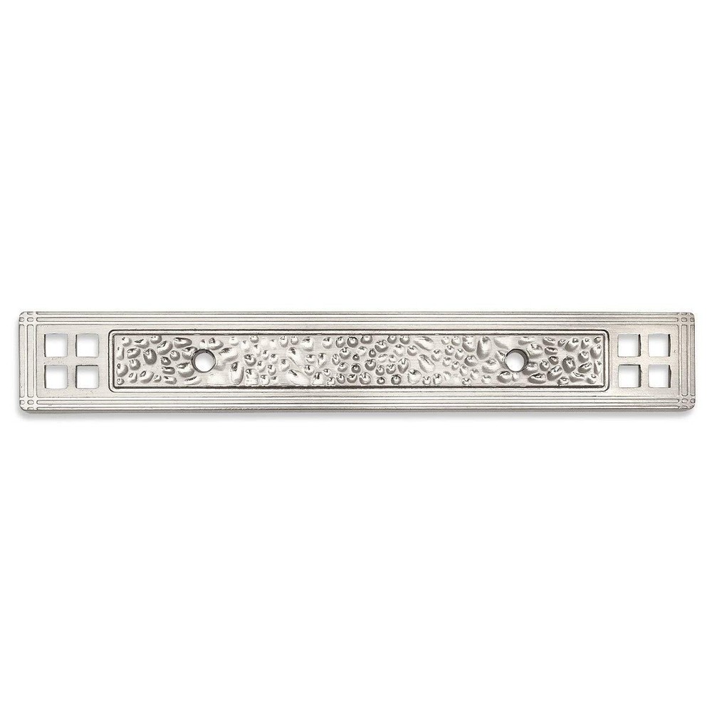 10 Pack 10554SN Satin Nickel Hammered Cabinet Handle Pull Backplate Back Plat...