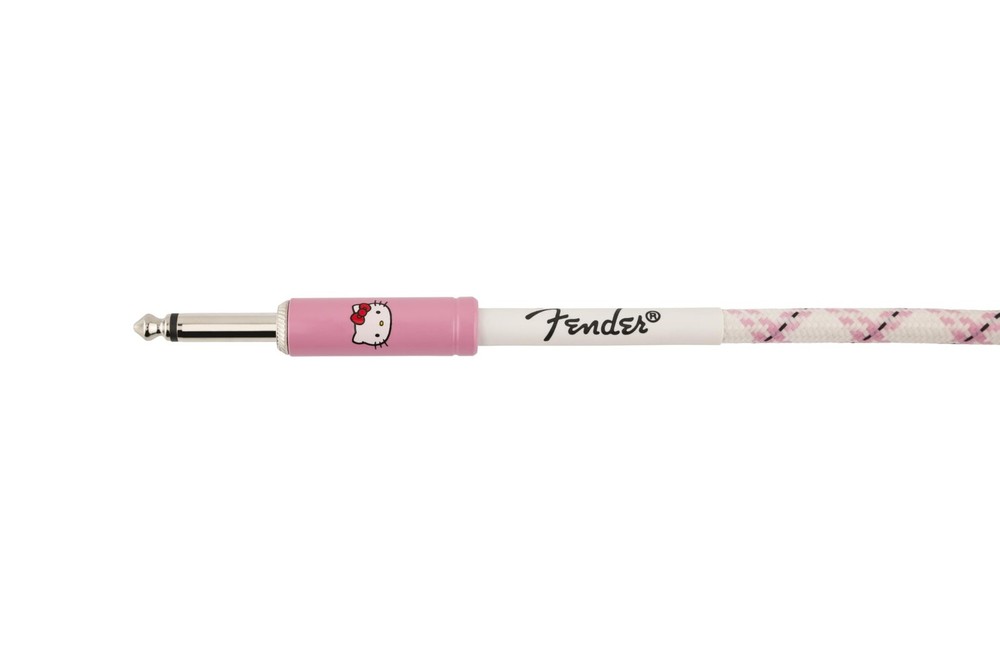 Fender x Hello Kitty White/Pink Woven Cable 10'