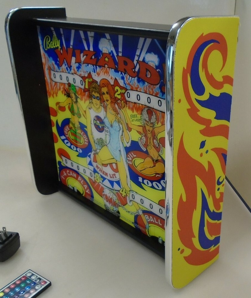 Bally Wizard Pinball Head LED Display light box