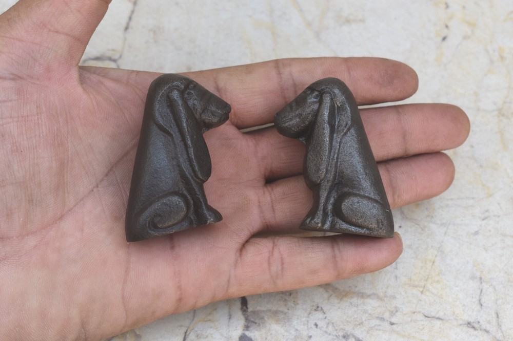 Vintage Cast Iron Dog Shape Knobs Drawer Cabinet Door Handles Knobs Pulls 10pcs