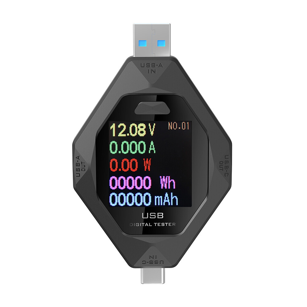 USB Type-C Digital Voltmeter Current Power Meter Multimeter DC 3.6-32V 0.1-8A