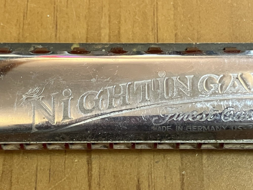 Nightingale Finest Quality Germany/US Harmonica Silver Tone
