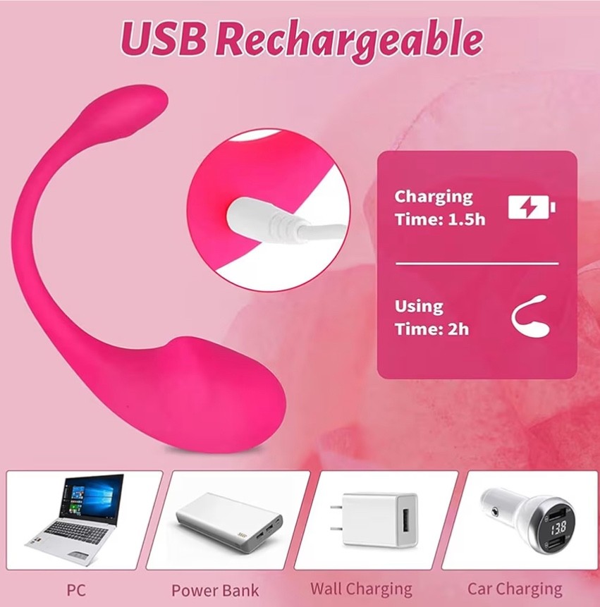 Bluetooth vibrator Remote Control Massager Portable Soft Silicone Design